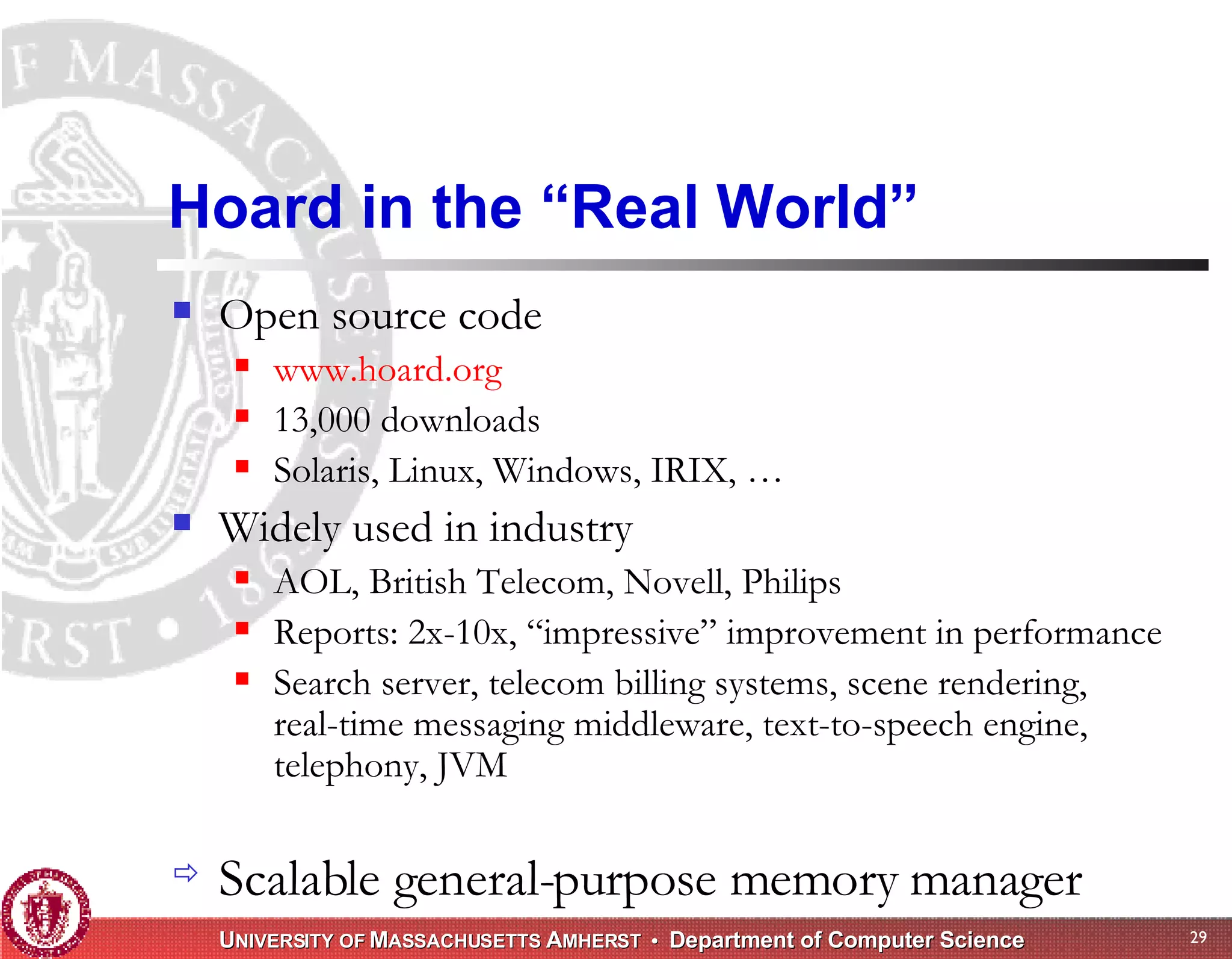 Memory Management for High-Performance Applications