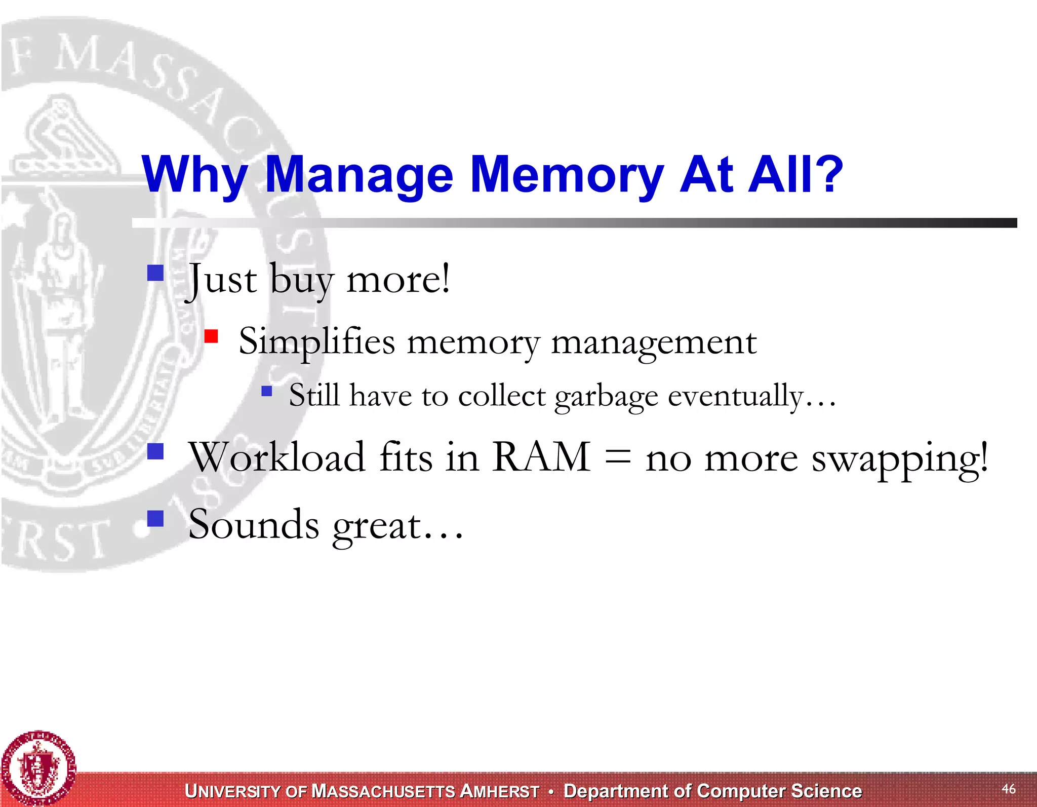 Memory Management for High-Performance Applications