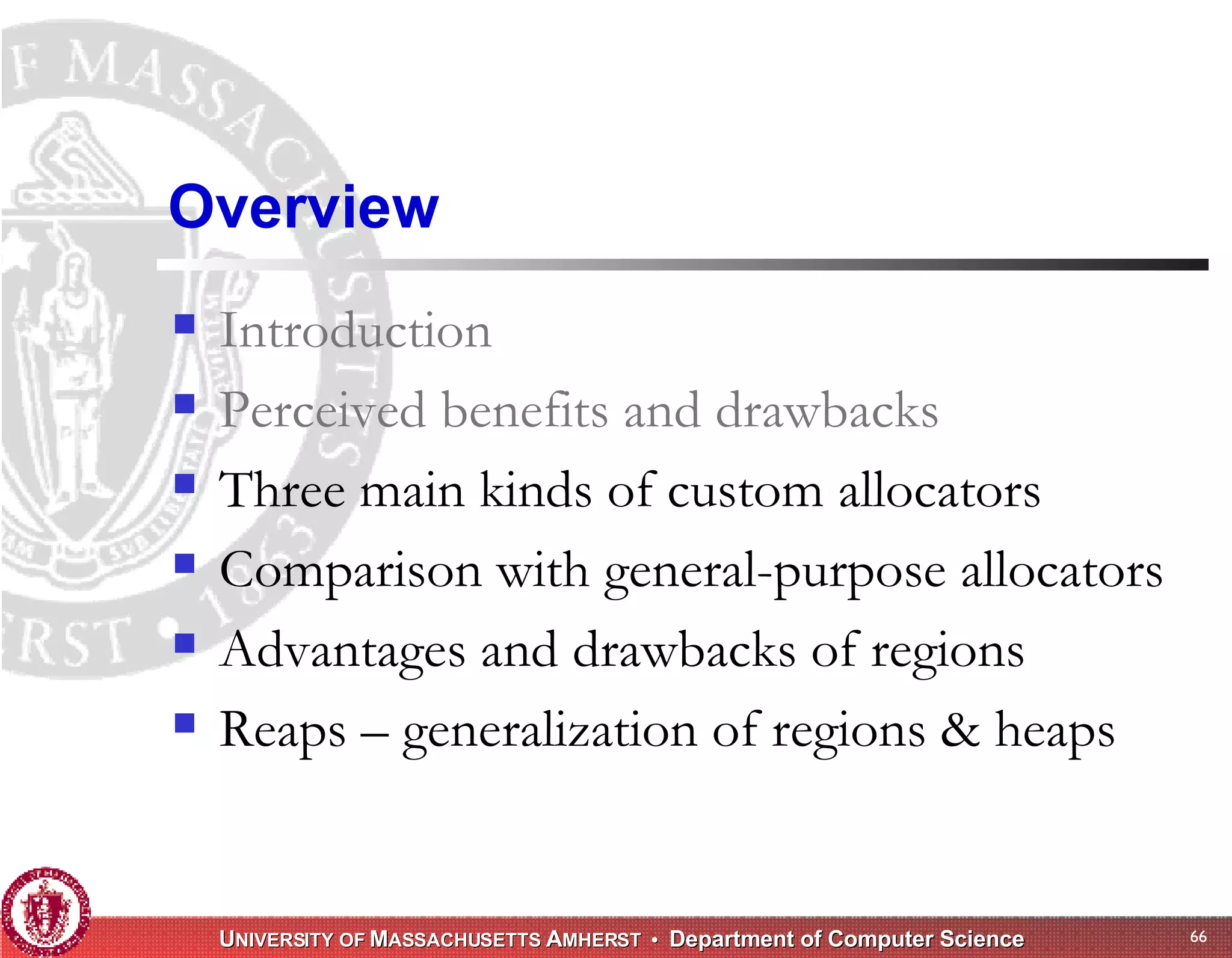 Memory Management for High-Performance Applications