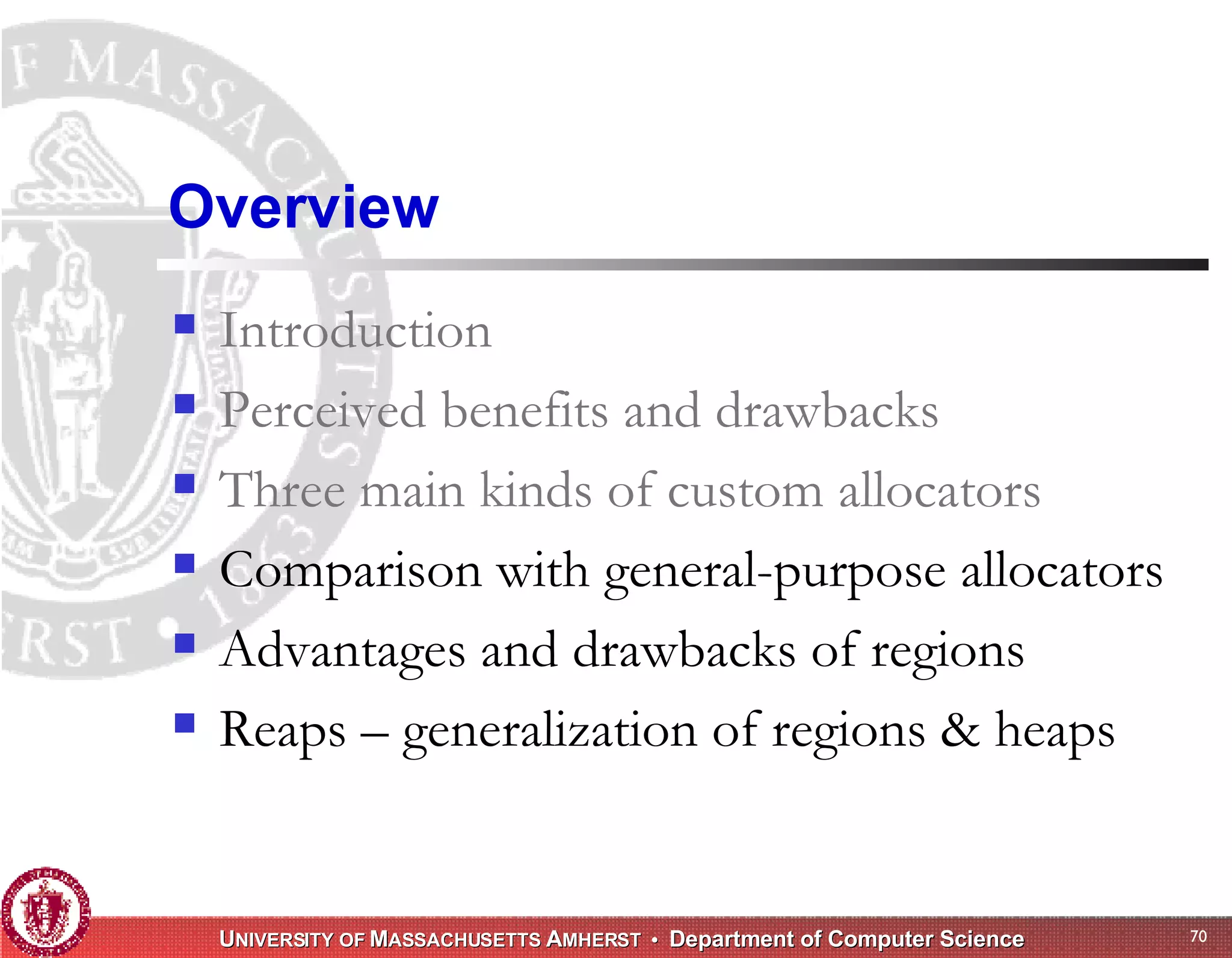 Memory Management for High-Performance Applications