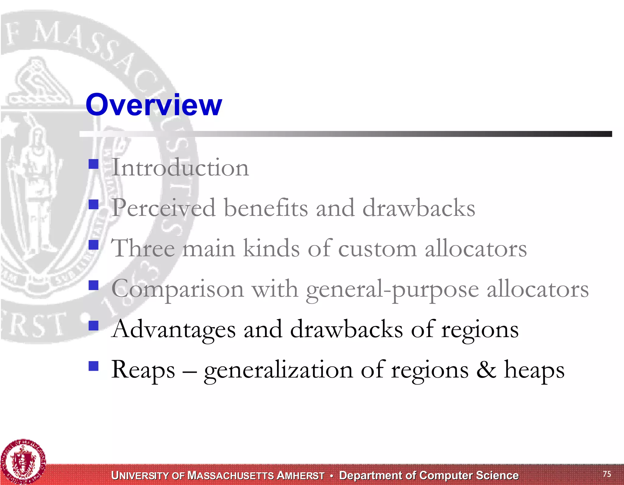 Memory Management for High-Performance Applications