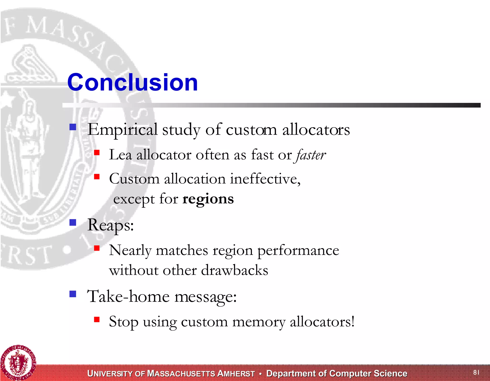 Memory Management for High-Performance Applications