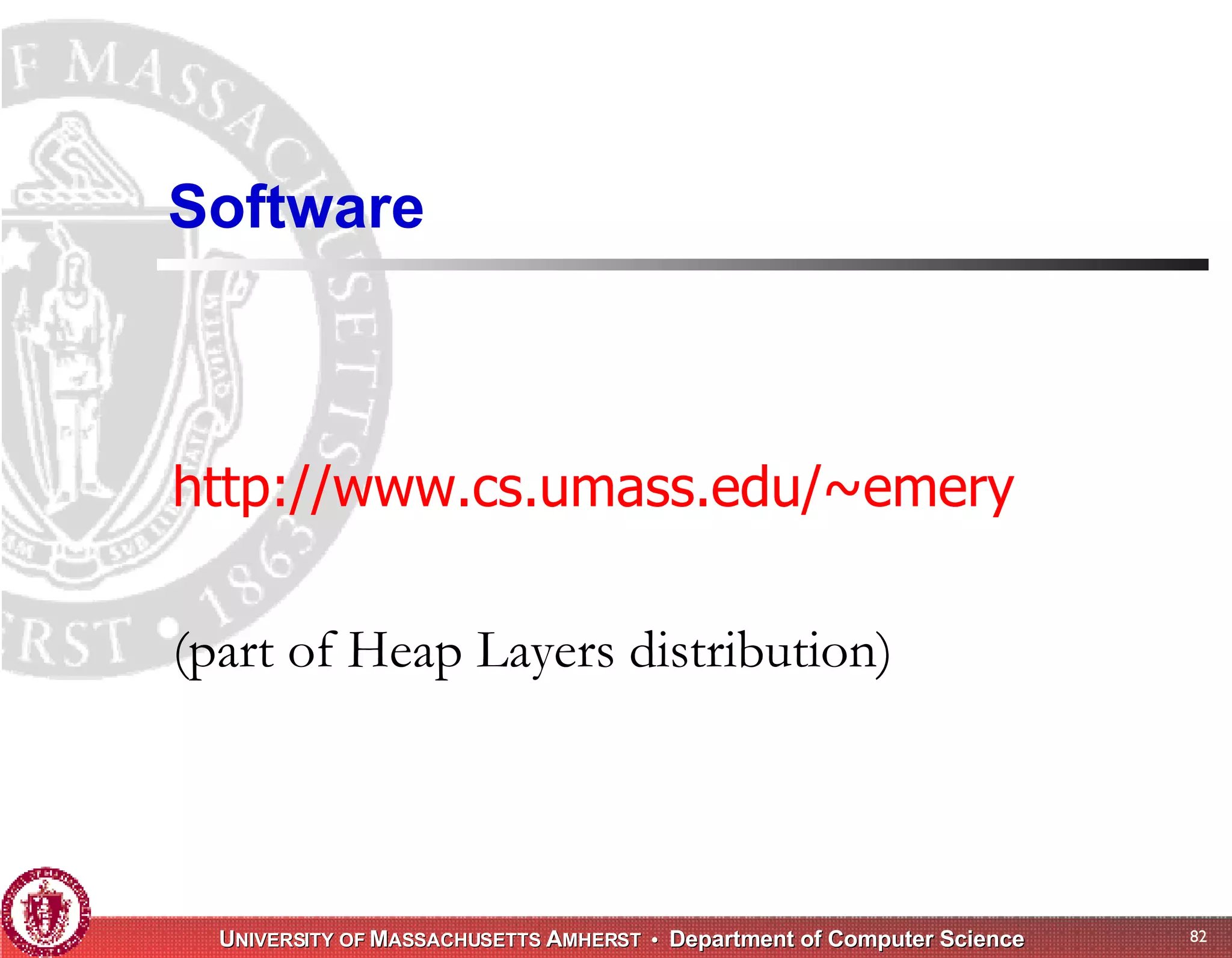 Memory Management for High-Performance Applications