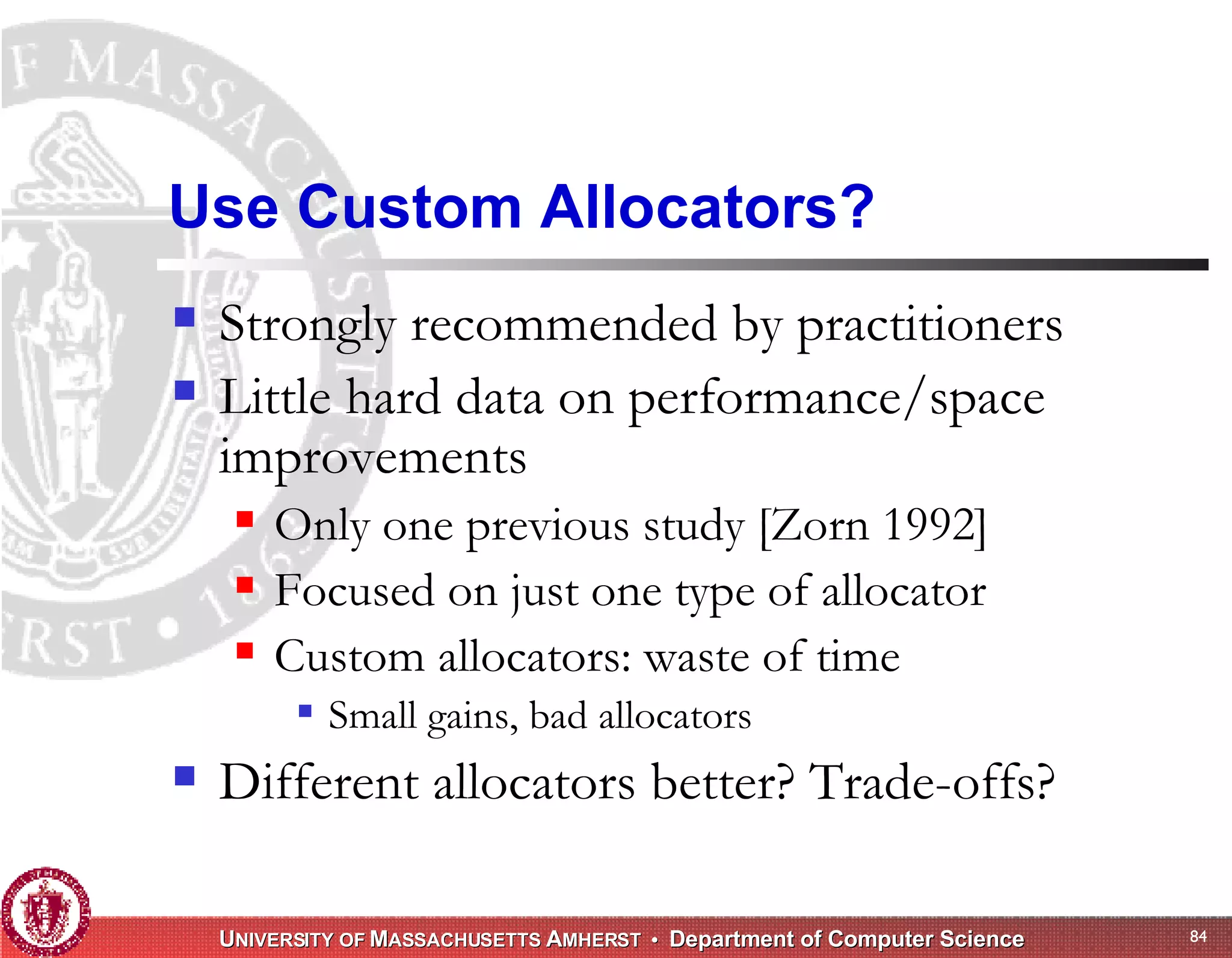 Memory Management for High-Performance Applications