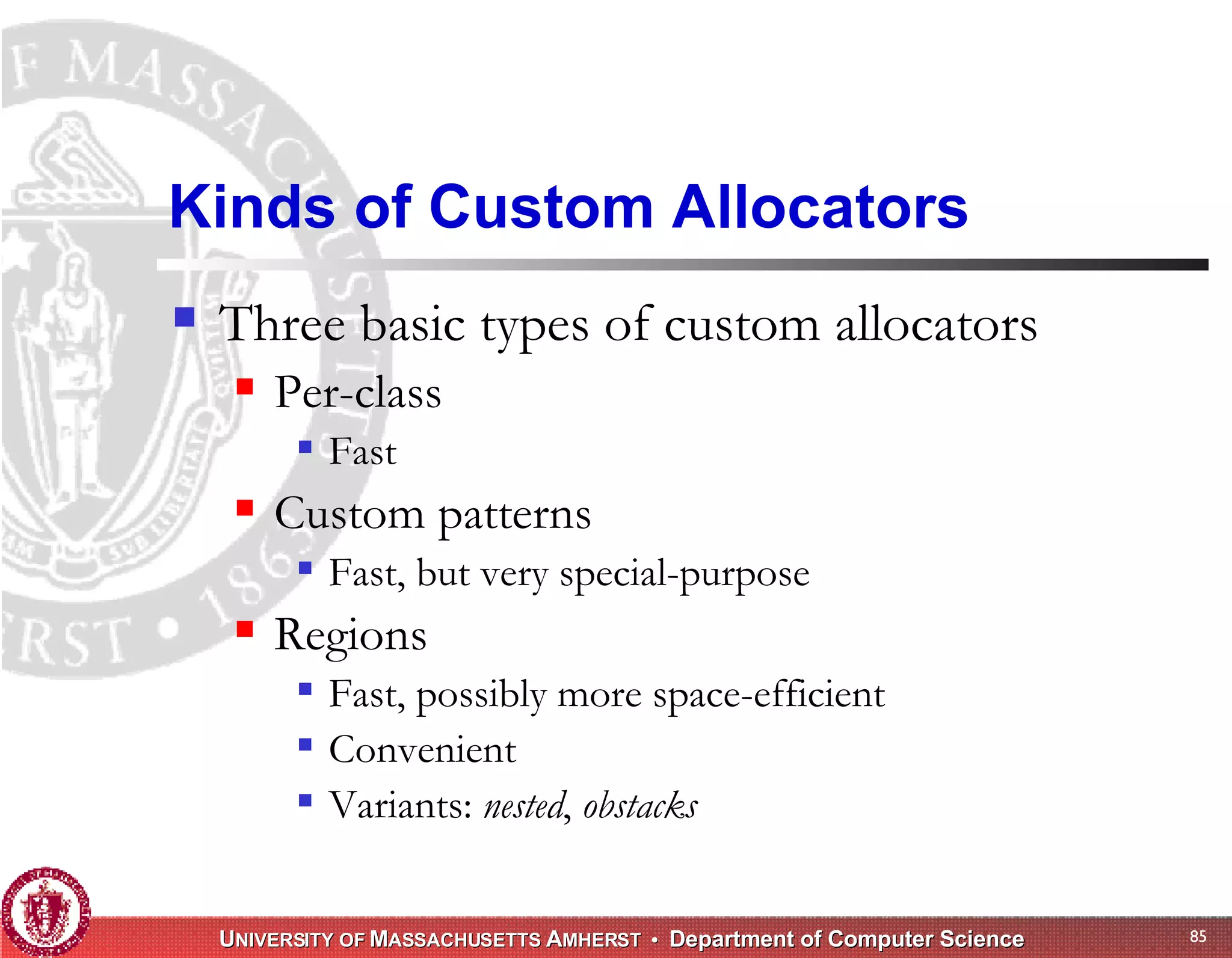 Memory Management for High-Performance Applications