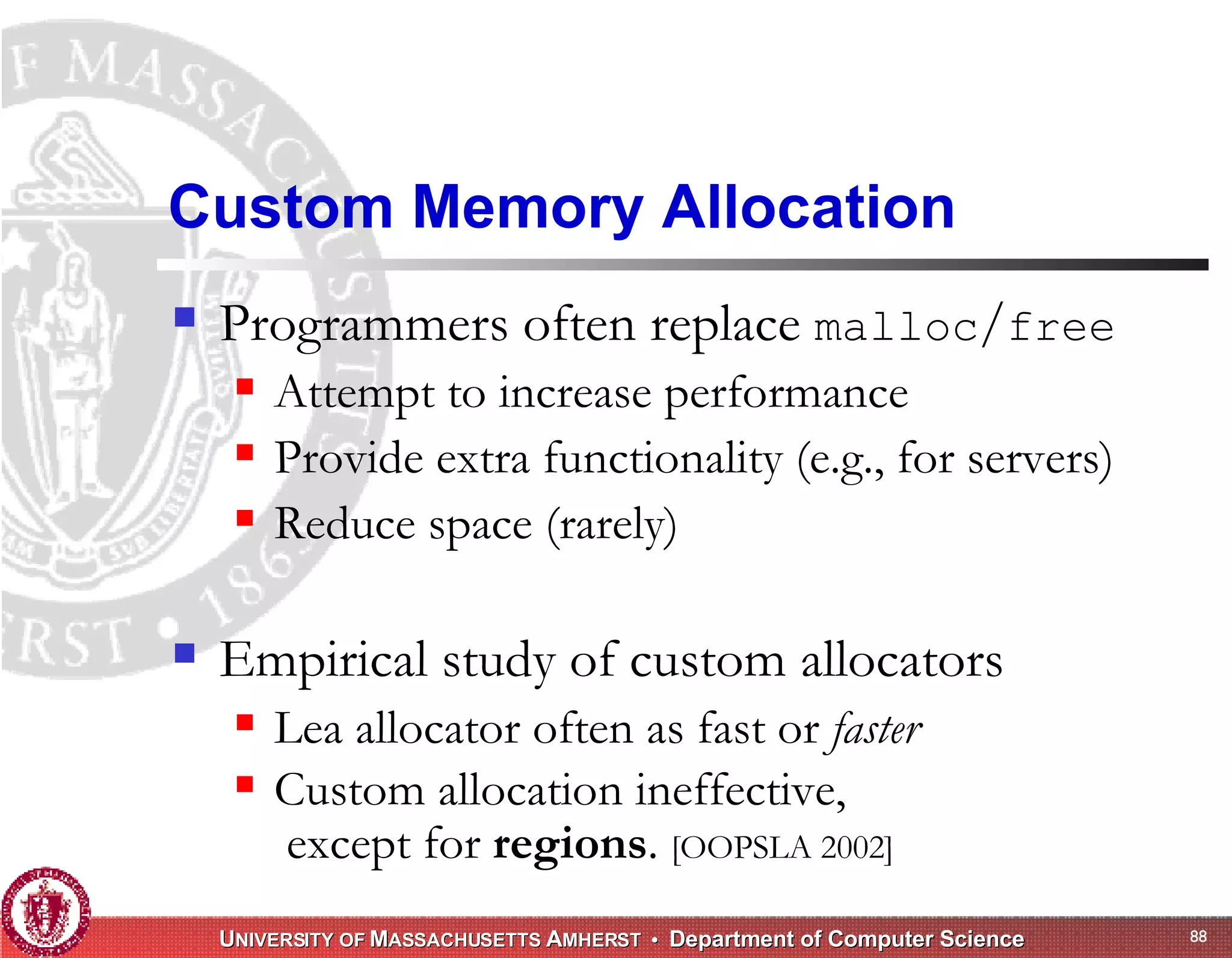 Memory Management for High-Performance Applications