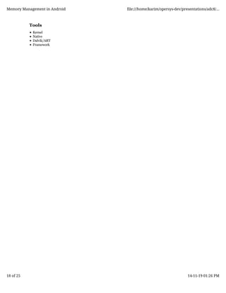 Memory Management in Android | PDF