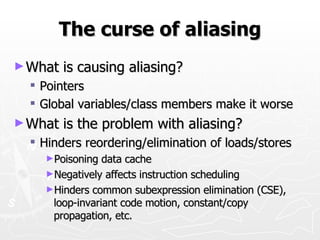 Cache Aliasing Memory Optimization | PPT