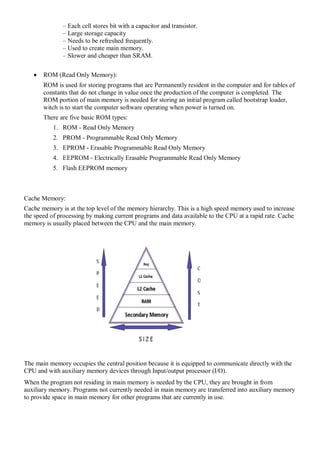Transitor Store Memory Memory Organization of a Computer System | PDF