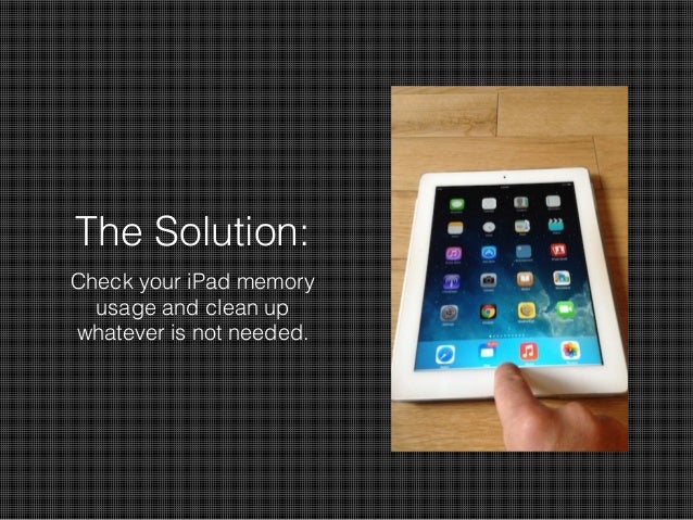 memory clean for ipad