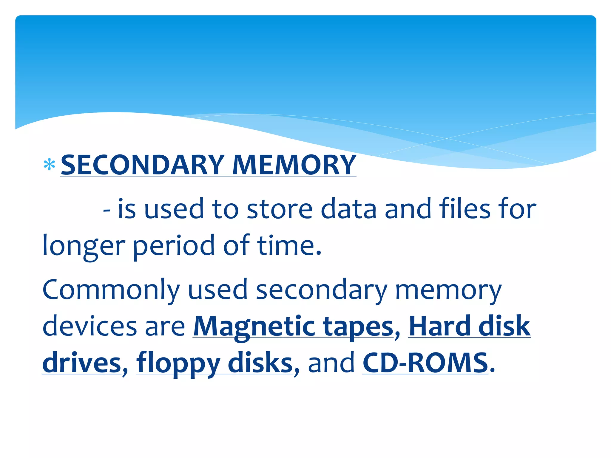 Memory Grade 4 | PPTX | Data Storage and Warehousing | Computing