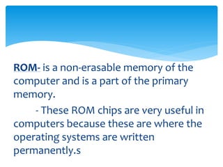 Memory Grade 4 | PPTX | Data Storage and Warehousing | Computing