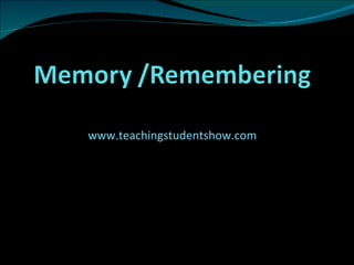 www.teachingstudentshow.com 