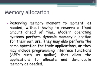Memory allocation for real time operating system | PPTX | Operating ...