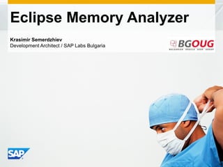 Eclipse Memory Analyzer
Krasimir Semerdzhiev
Development Architect / SAP Labs Bulgaria
 
