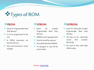 Memory and its type | PPTX