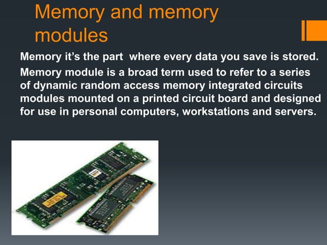 Memory and memory modules by zuko khephu | PPT