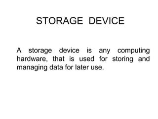 Memory and storage | PPT