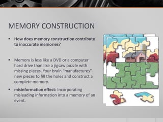 Thinking and Memory | PPTX