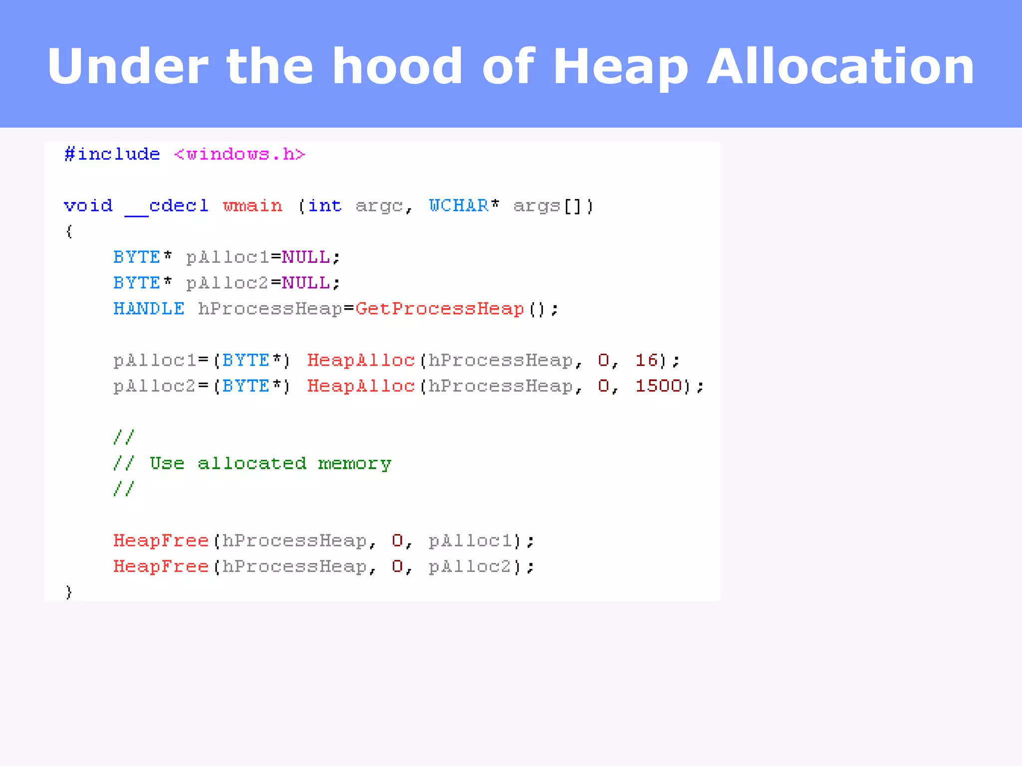 Under the hood of Heap Allocation 