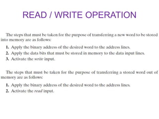 READ / WRITE OPERATION
 