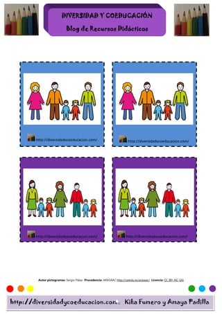 DIVERSIDAD Y COEDUCACIÓN
                         DIVERSIDAD

                            Blog de Recursos Didácticos




        http://diversidadycoeducacion.com/                             http://diversidadycoeducacion.com/




        http://diversidadycoeducacion.com/                            http://diversidadycoeducacion.com/




         Autor pictogramas: Sergio Palao Procedencia: ARASAAC http://catedu.es/arasaac/ Licencia: CC (BY-NC-SA)




http://diversidadycoeducacion.com                                    Kika Fumero y Amaya Padilla
 