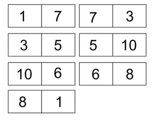 1 6 3 7 3 5 7 10 5 6 8 1 8 10