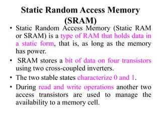 Memory hierarchy | PPTX | Data Storage and Warehousing | Computing