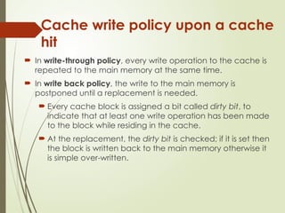Cache Writing Policy Memory Hirarachy/cashe memory/ cashe placement and replacement ...