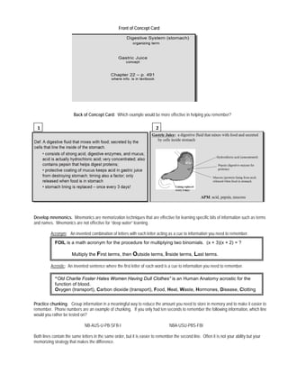 Memory improvement | PDF