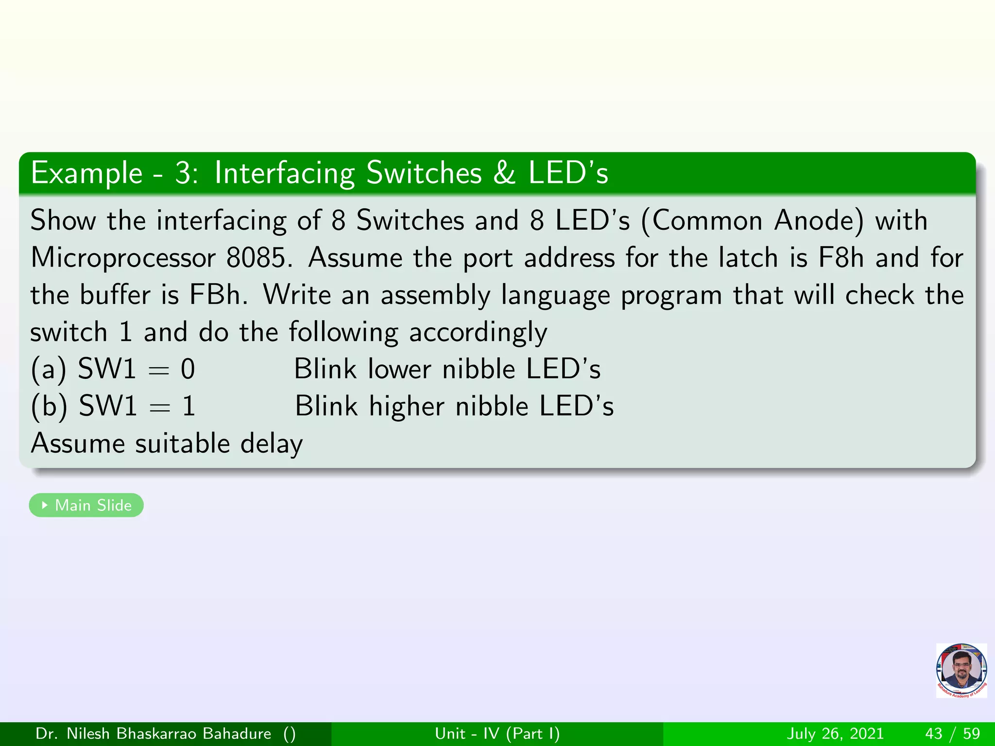 Memory interfacing of microprocessor 8085 | PPT