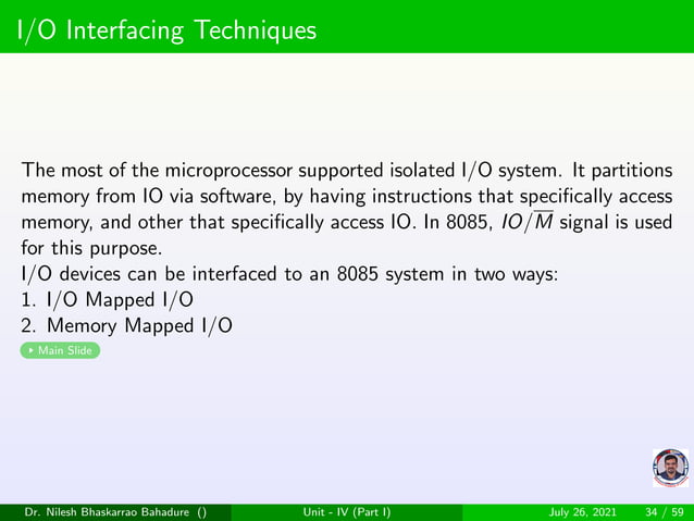 Memory interfacing of microprocessor 8085 | PPT
