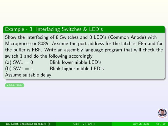 Memory interfacing of microprocessor 8085 | PPT
