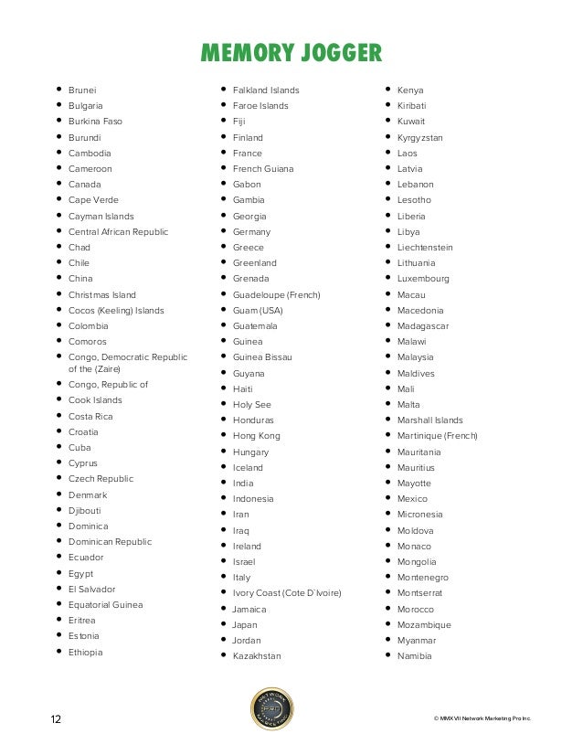 Awesome tool - Memory jogger - Go pro