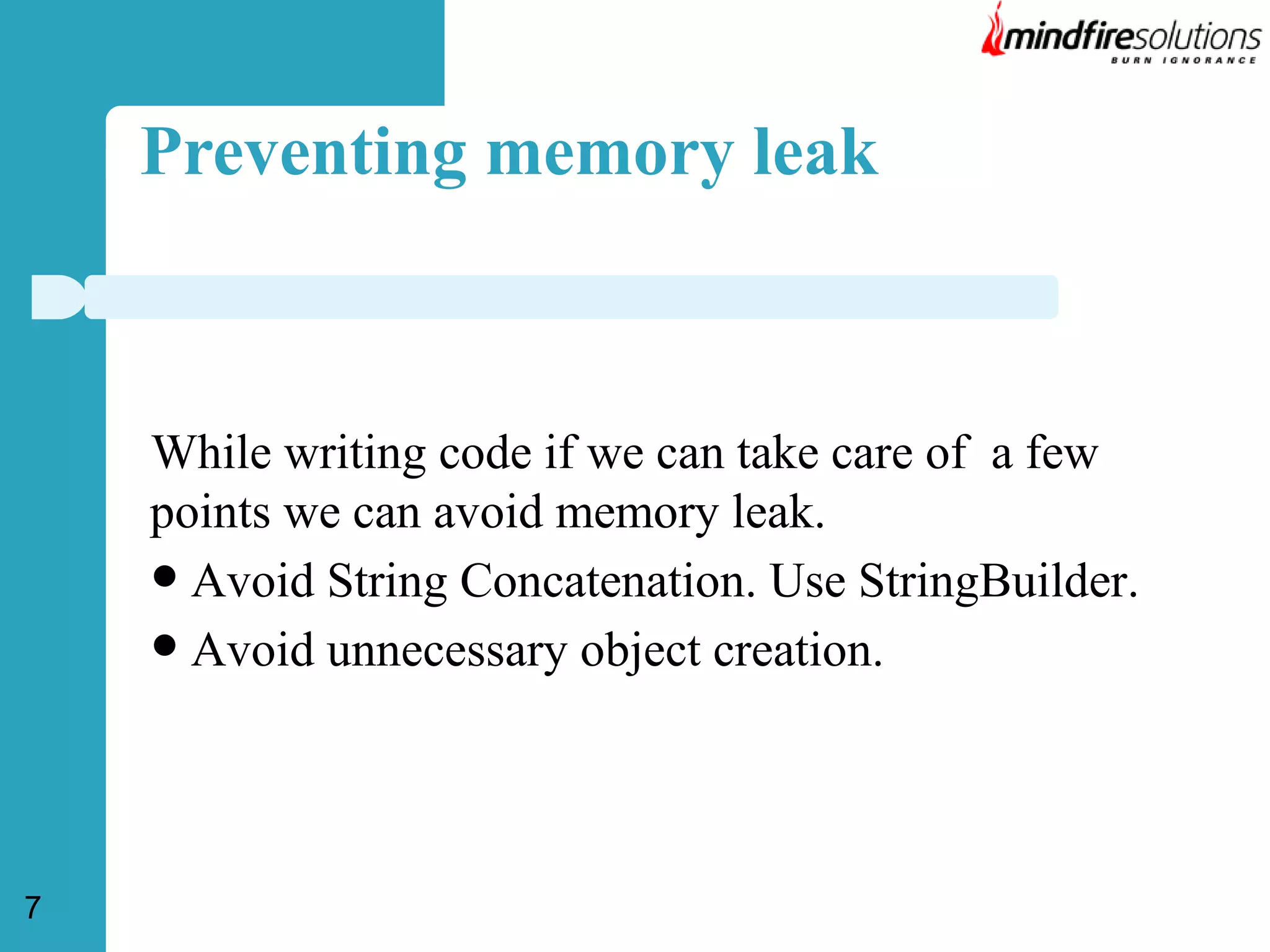 Memory Leak In java | PPT