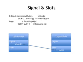 Qt Memory Management & Signal and Slots | PPTX