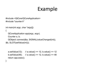 Qt Memory Management & Signal and Slots | PPT