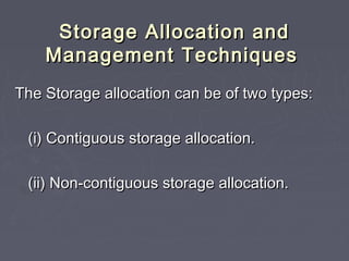 Memory management | PPT