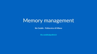 Memory management in C++ | PPT