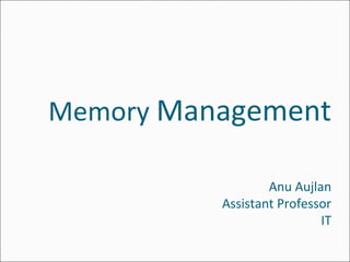 Memory management | PPT