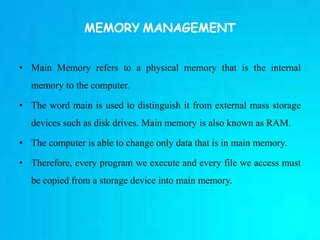 Memory Management | PPT
