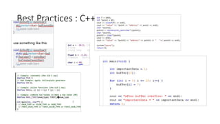 Coding Best Practices For Memory Management | PPT