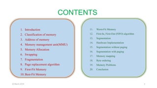 Memory management | PPT