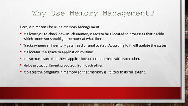 Memory Management in OS | PPTX | Operating Systems | Computer Software ...