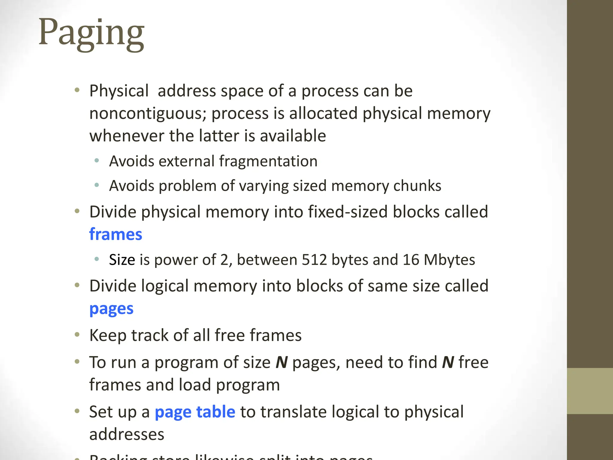 Operating systems- Main Memory Management | PPT | Operating Systems ...