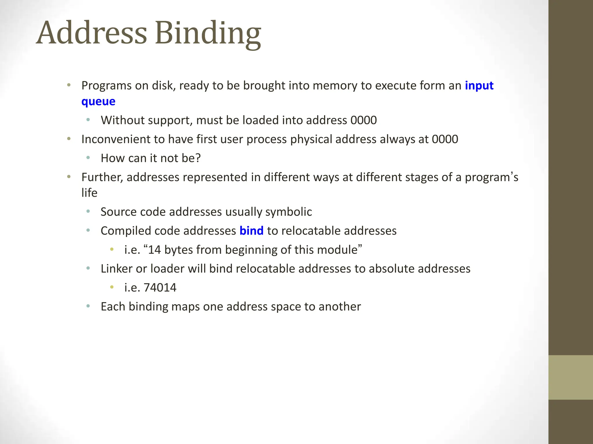 Operating systems- Main Memory Management | PPT | Operating Systems ...