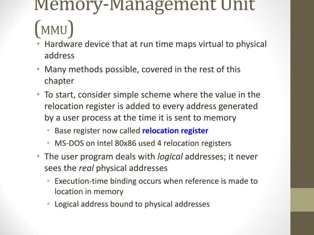 Operating systems- Main Memory Management | PPT | Operating Systems ...