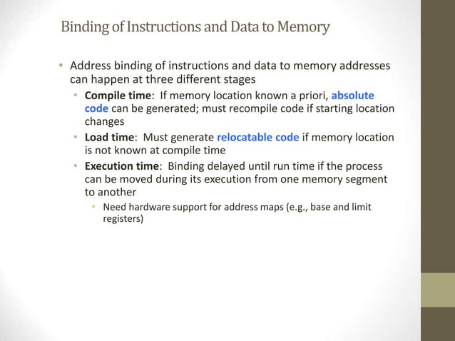 Operating systems- Main Memory Management | PPT | Operating Systems ...