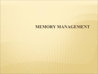 Memory management- Swapping Contiguous Memory Allocation | PDF