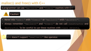 Memory Management C++ (Peeling operator new() and delete()) | PDF